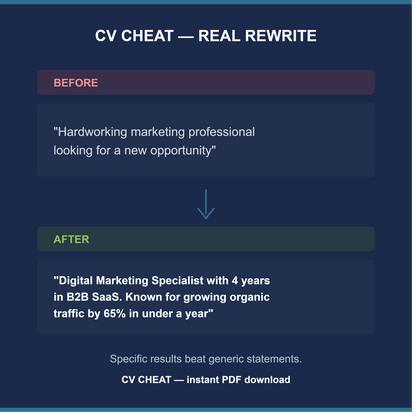 CheatSheet CV